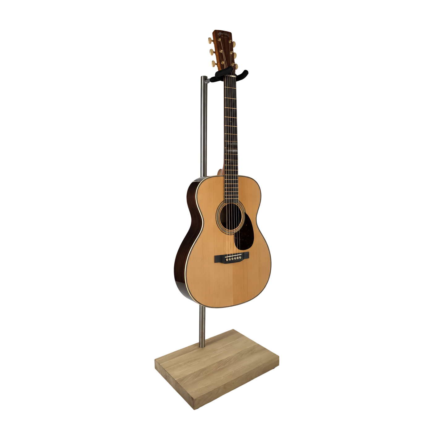Handmade premium acoustic guitar stand crafted from real oak wood