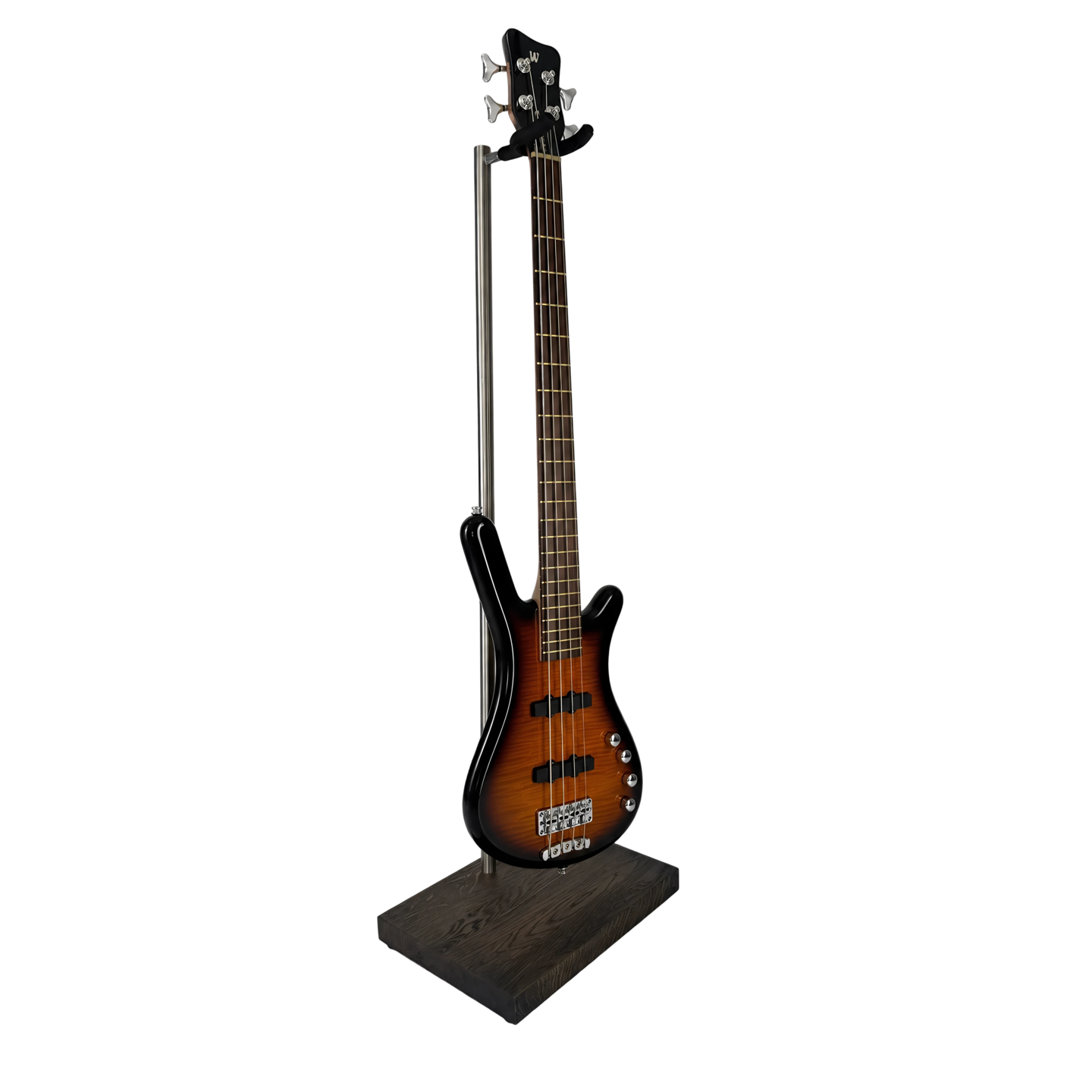 Premium handcrafted wooden bass guitar floor stand made from real wood