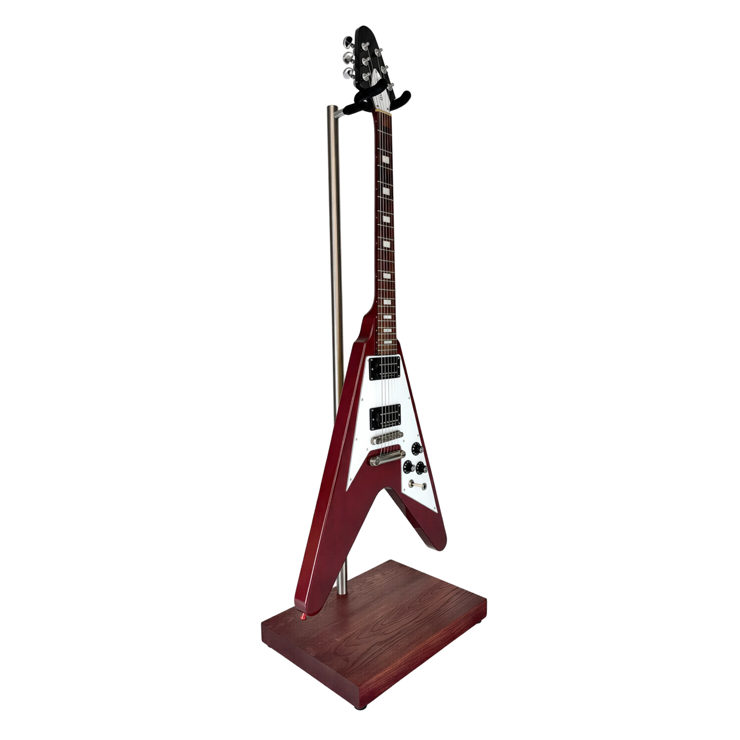 Premium oak stand for an electric guitar